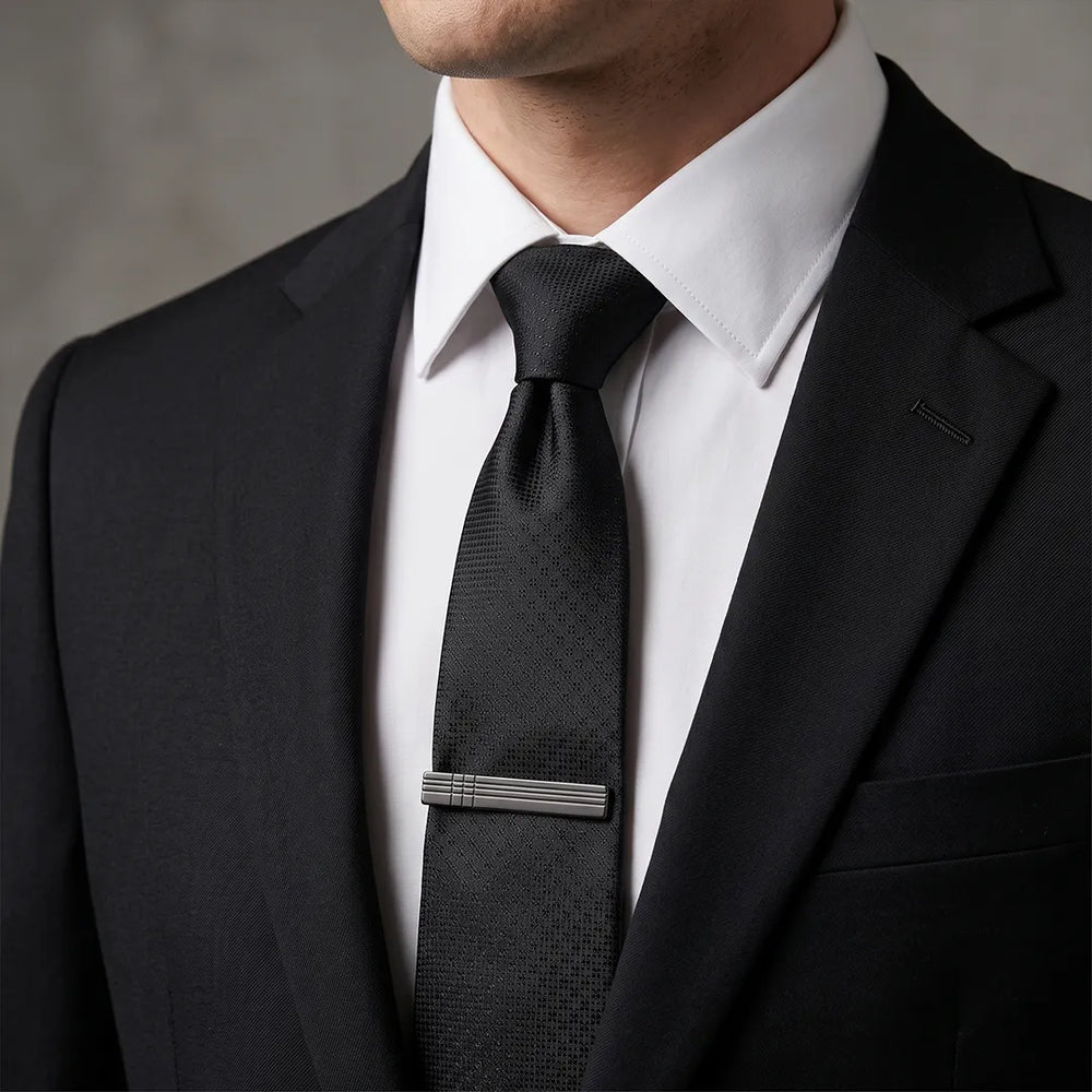 Men's Gunmetal Grid Cufflinks and Tie Clip Set with Gift Box | Sailor Australia