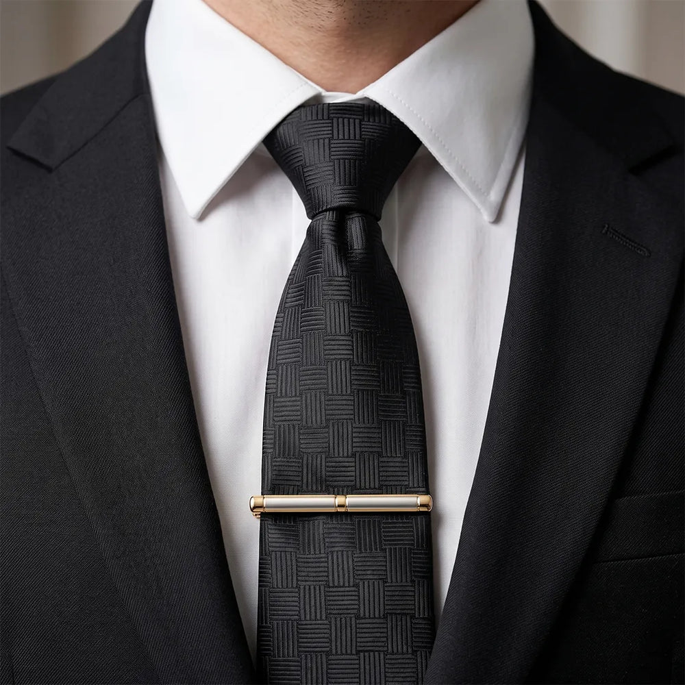 Men's Two-Tone Silver and Gold Segmented Tie Clip | Sailor Australia