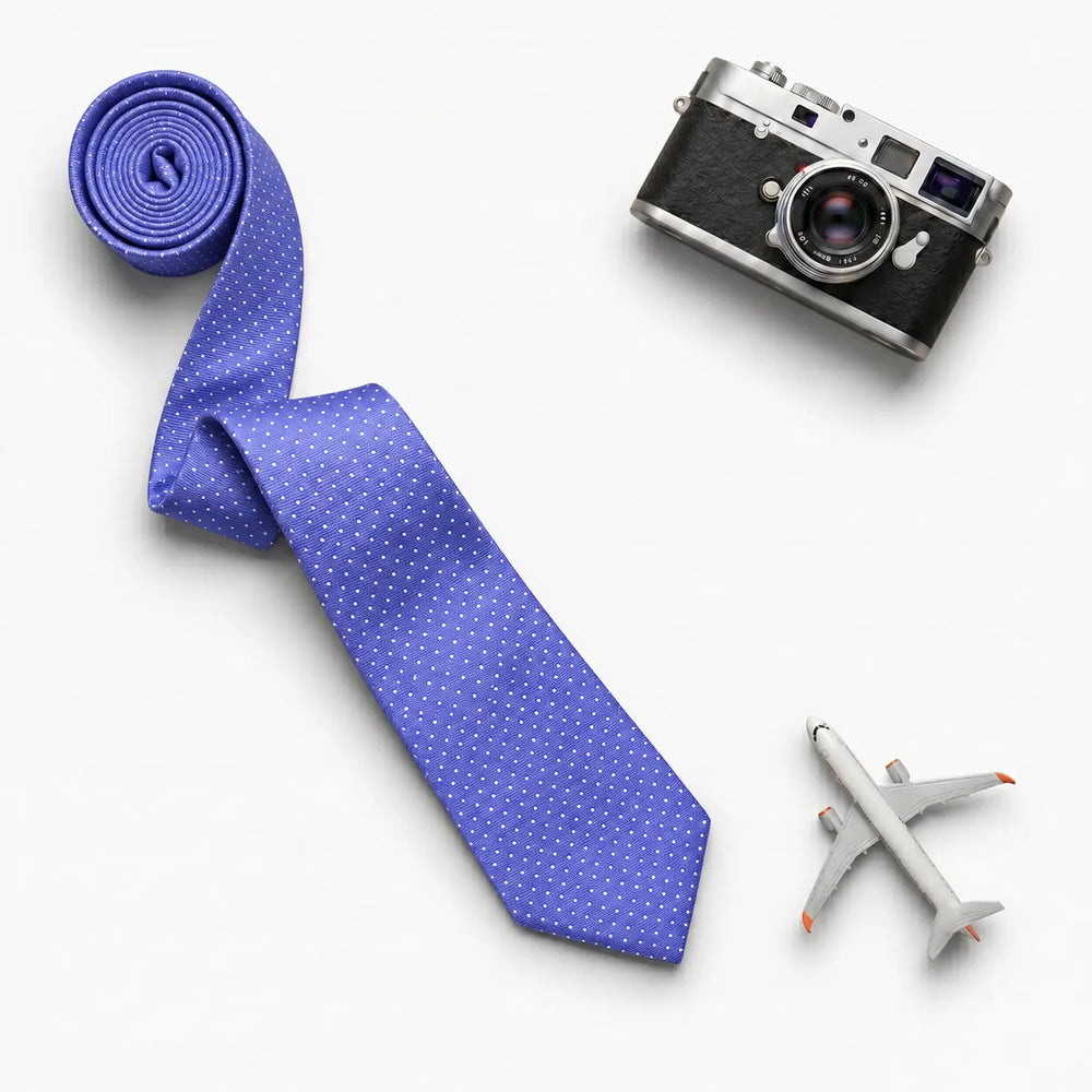 Cornflower Blue Pin Dot Necktie | Sailor Australia