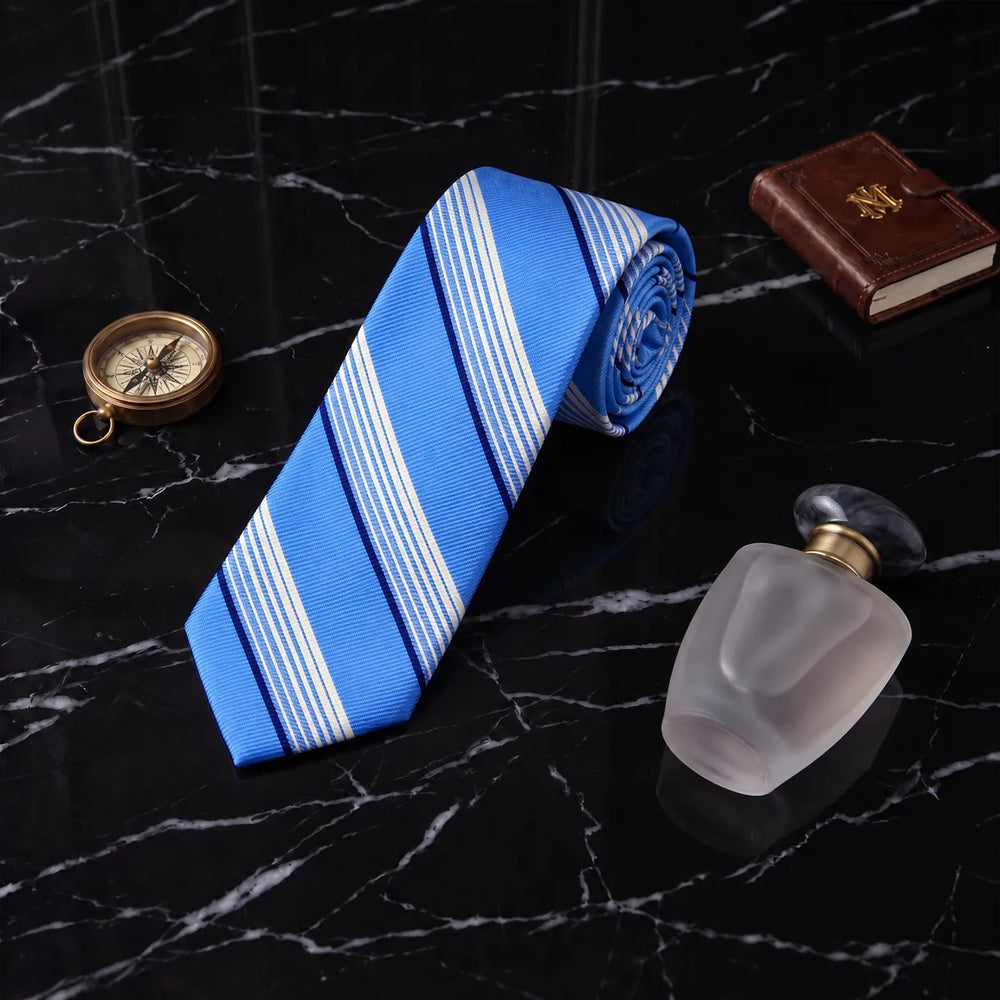 Sky Blue Striped Necktie | Sailor Australia