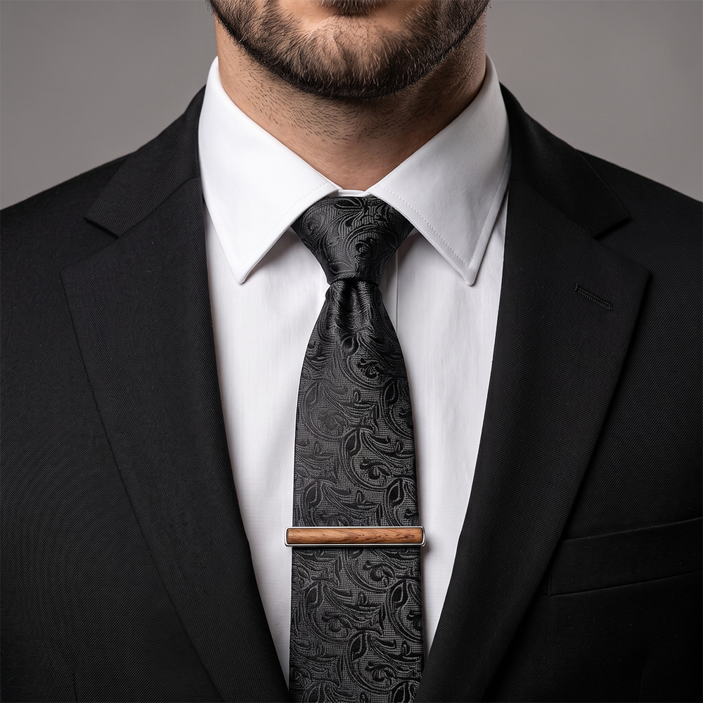 Men's Warm Wood Cufflinks and Tie Clip Set with Gift Box | Sailor Australia