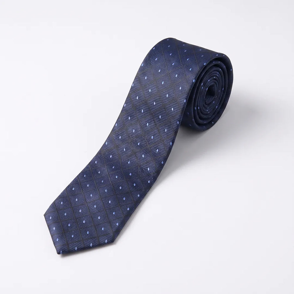 Navy Diamond Lattice Dash Necktie | Sailor Australia