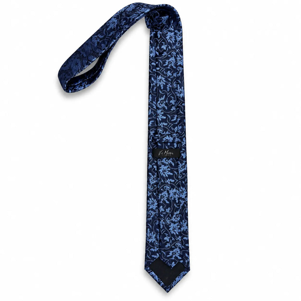 Navy Floral Skinny Tie | Wedding, Daily & Casual