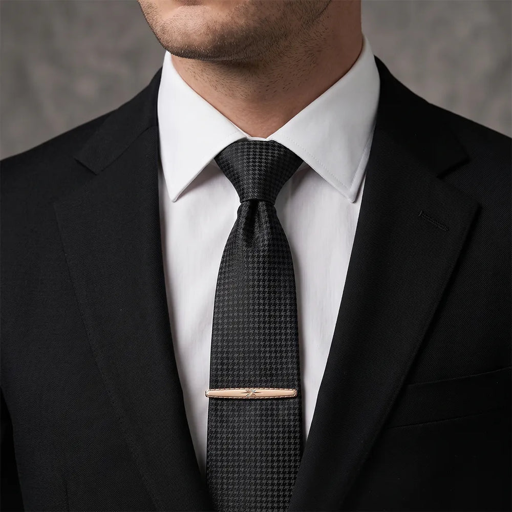 Men's Gold Starburst Engraved Tie Clip | Sailor Australia