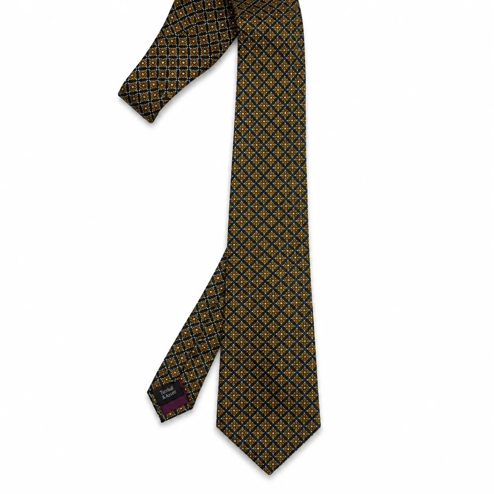Navy Sunburst Geometric Necktie | Sailor Australia