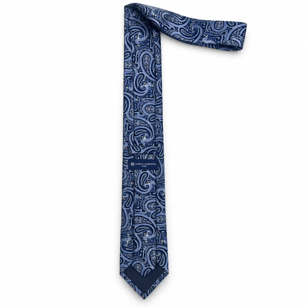 Navy Silk Jacquard Paisley Necktie | Sailor Australia