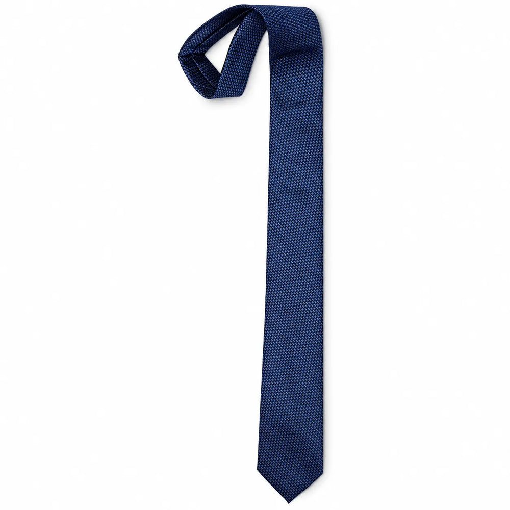 Navy Silk Textured Weave Necktie | Sailor Australia