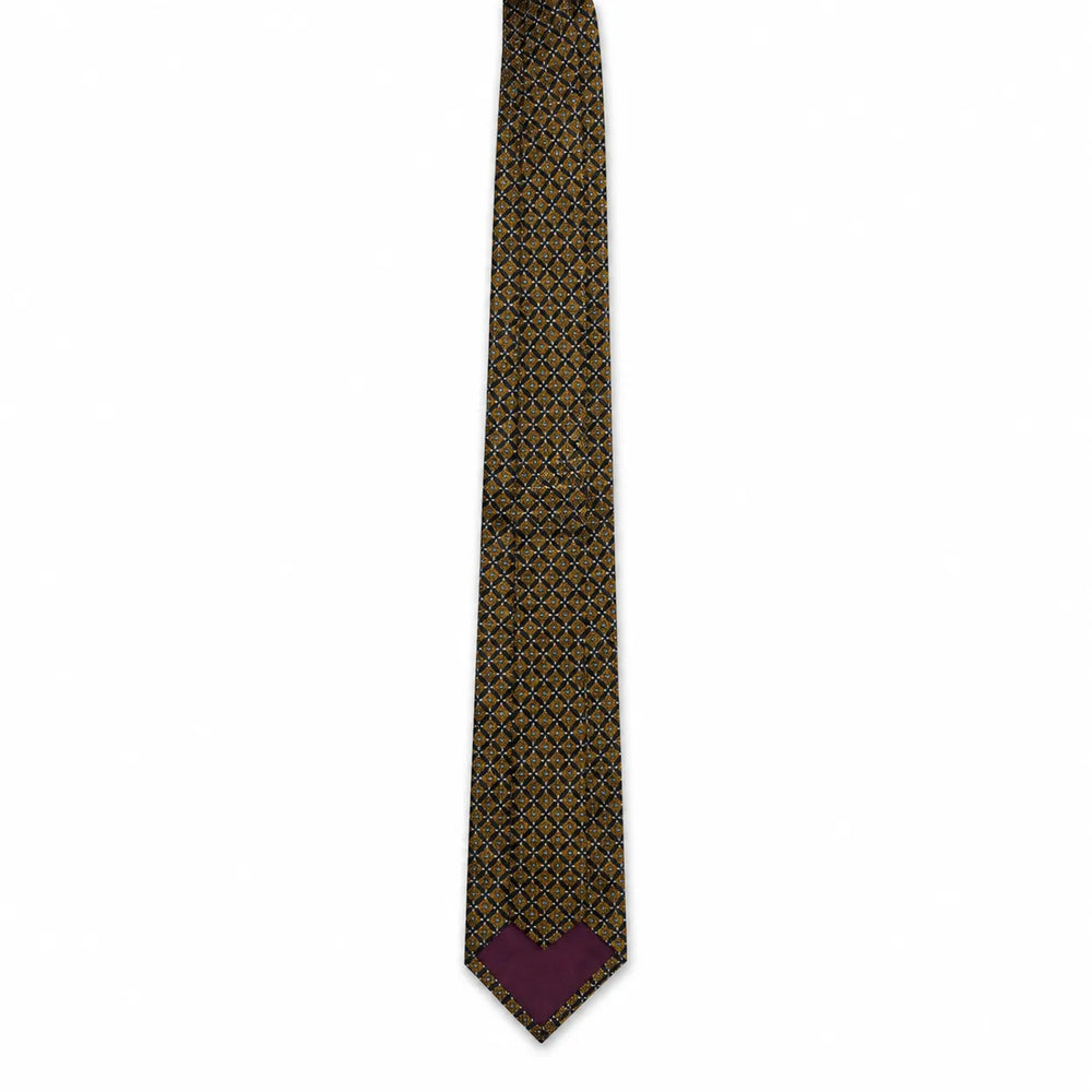 Navy Sunburst Geometric Necktie | Sailor Australia