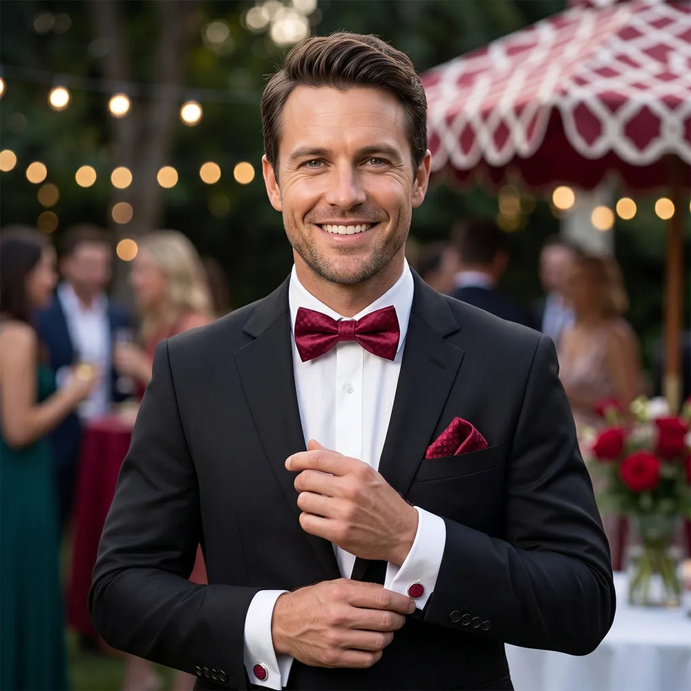 Red Tie Set | Wedding & Formal Accessory Set