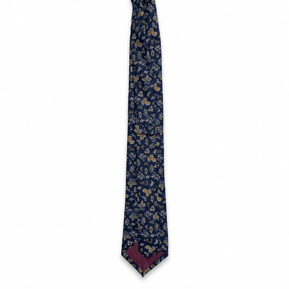 Navy Paisley Floral Necktie | Sailor Australia