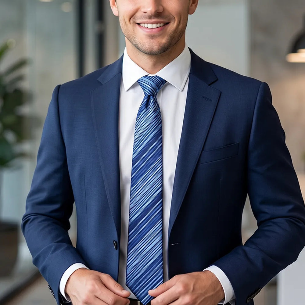 Navy Multi Stripe Necktie | Sailor Australia