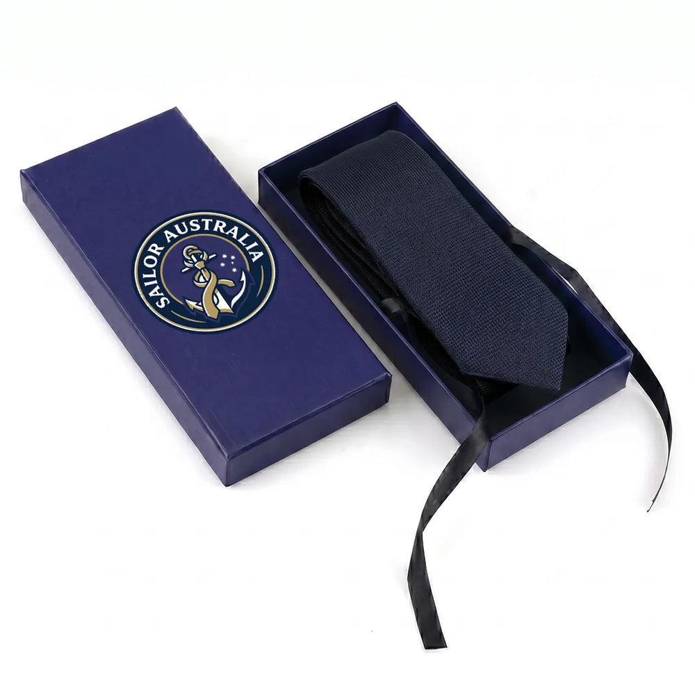 Navy Woven Cotton Skinny Tie | Formal & Casual Necktie