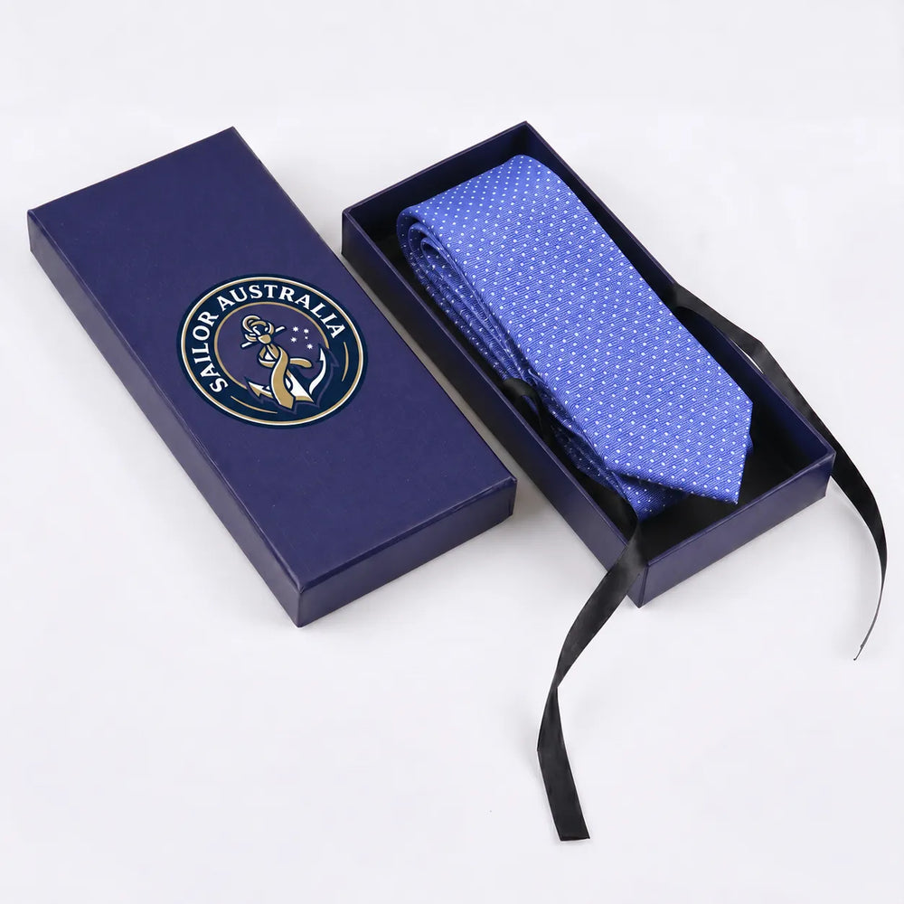 Cornflower Blue Pin Dot Necktie | Sailor Australia