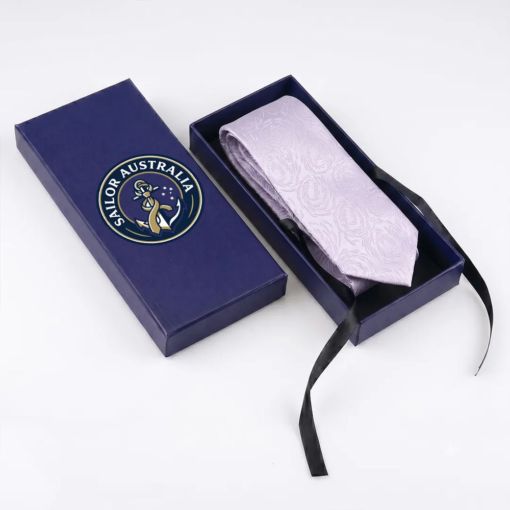 Lavender Floral Jacquard Skinny Tie | Polyester Wedding & Formal Necktie