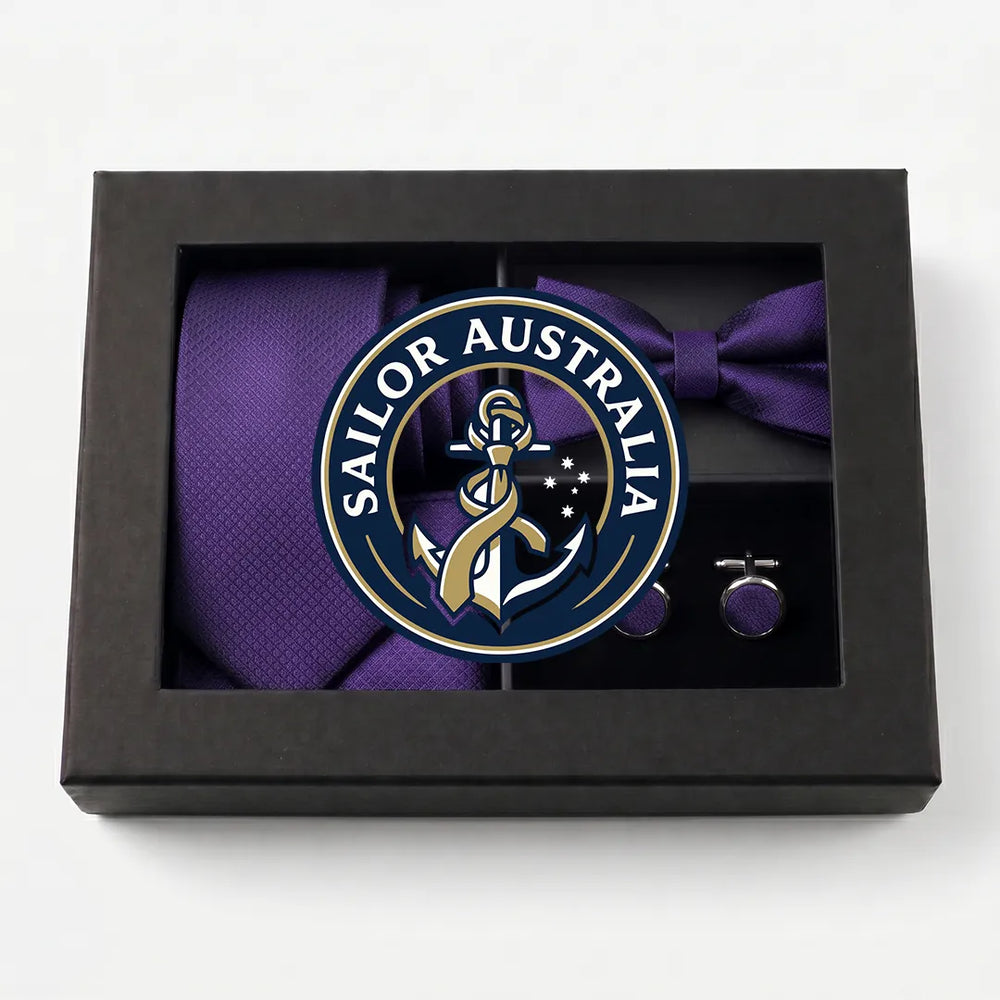 Purple Textured Tie Set | Wedding & Formal Accessory Set
