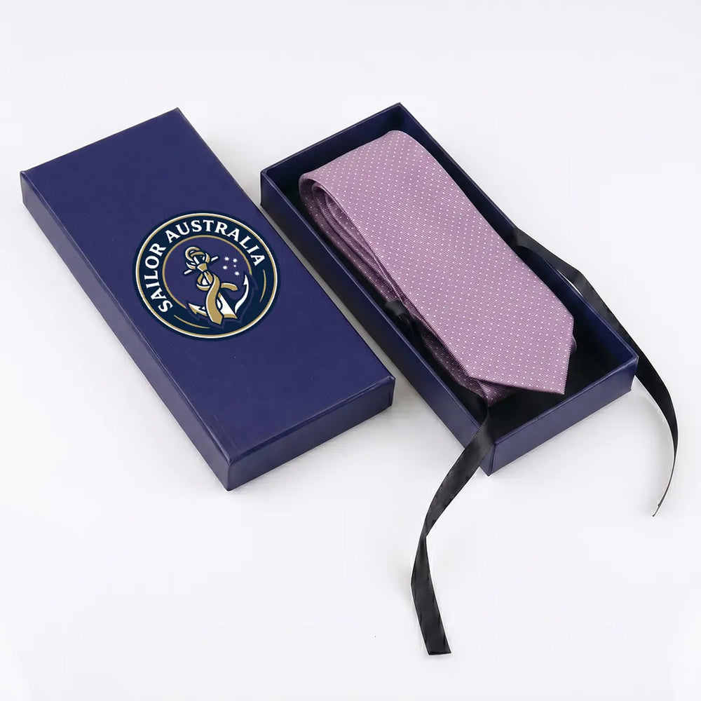 Lilac Silk Pin Dot Necktie | Sailor Australia