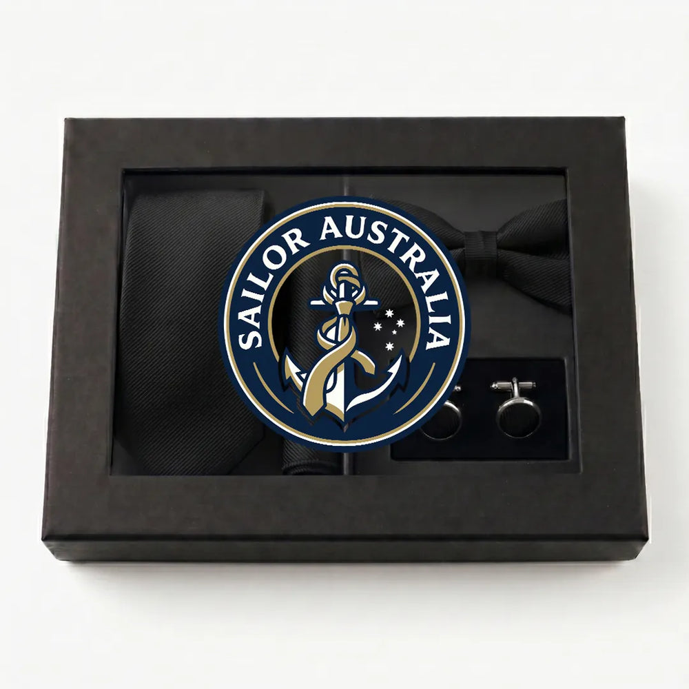 Black Twill Tie Set | Wedding & Formal Accessory Set