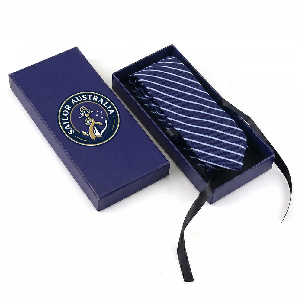 Navy Fine Stripe Necktie | Sailor Australia