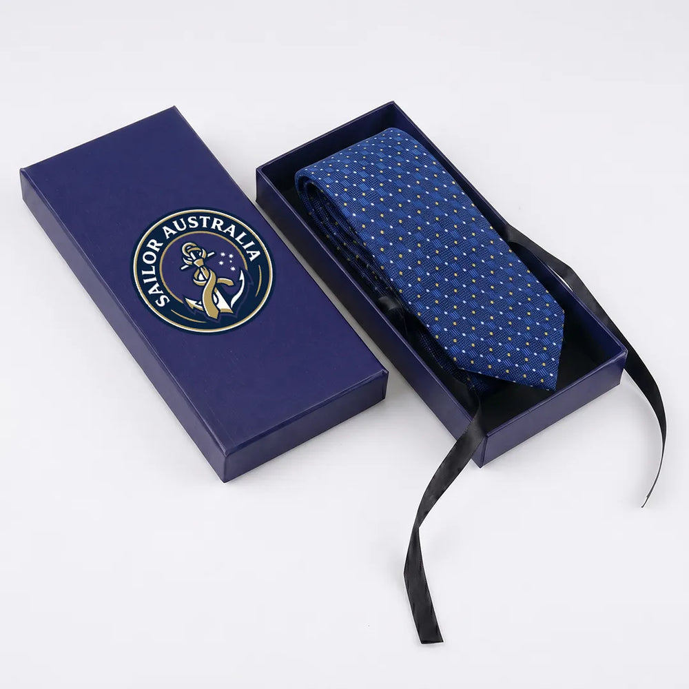 Royal Blue Geometric Dot Necktie | Sailor Australia