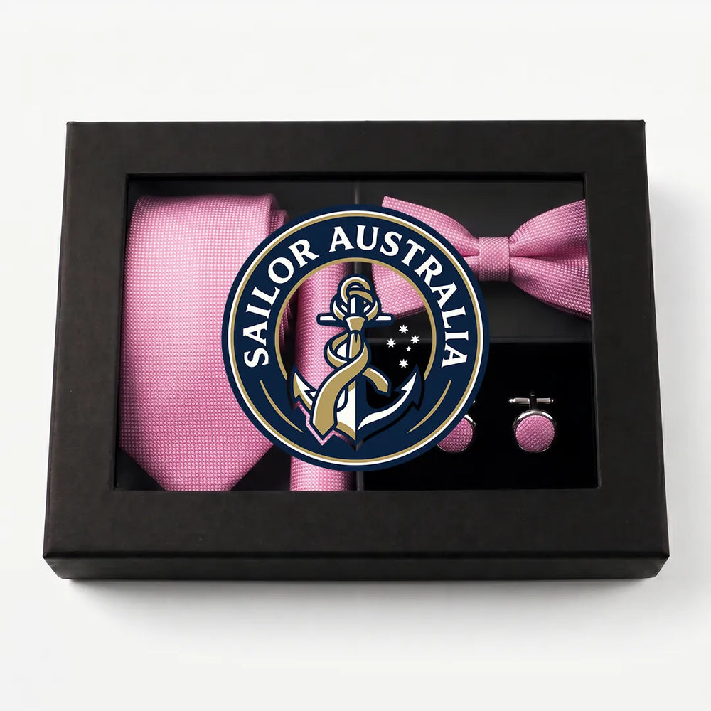 Pink Textured Tie Set | Wedding & Formal Accessory Set