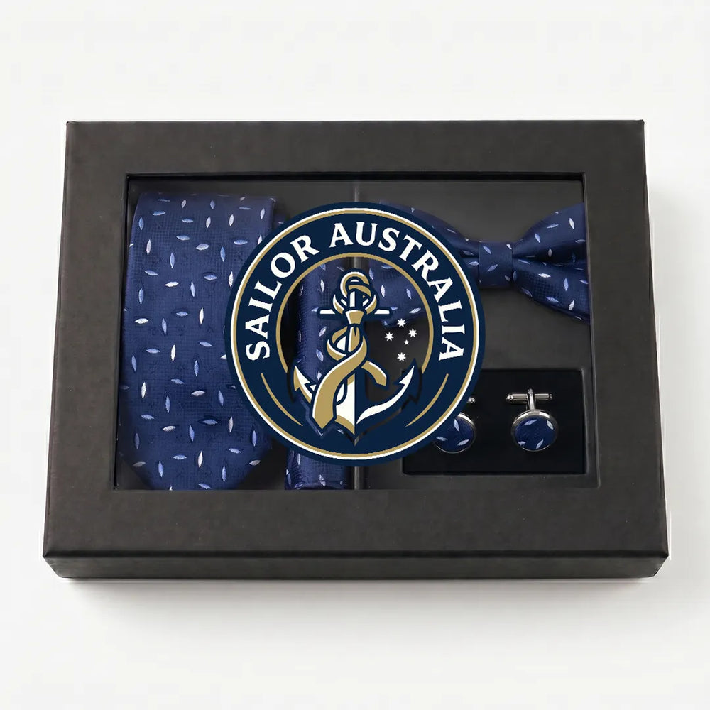 Navy Scatter Tie Set | Wedding & Formal Accessory Set