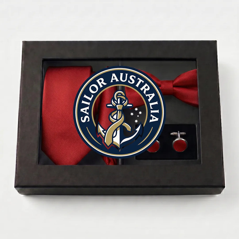 Red Twill Tie Set | Wedding & Formal Accessory Set