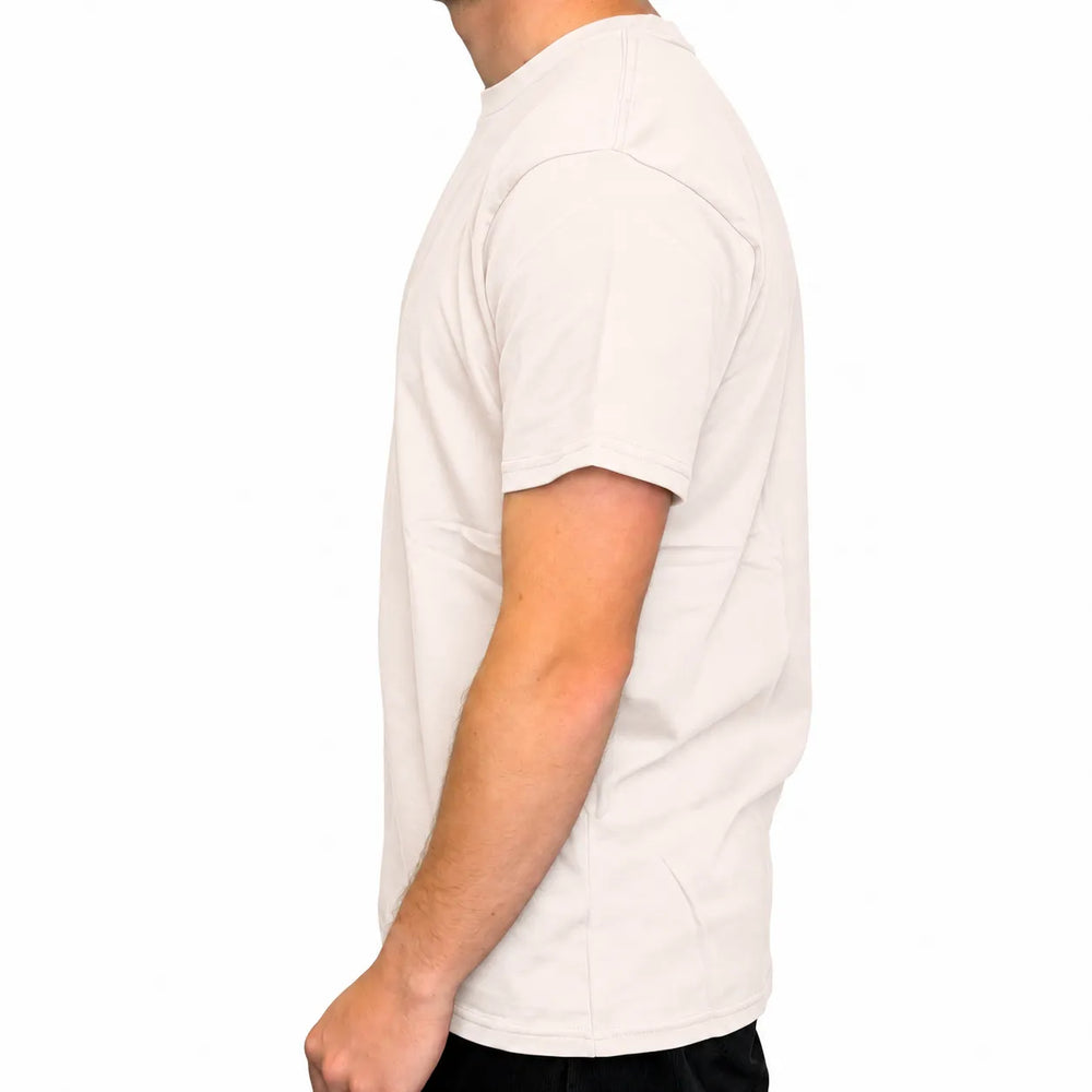 Men's Bone Crew Neck T-Shirt | Premium Cotton