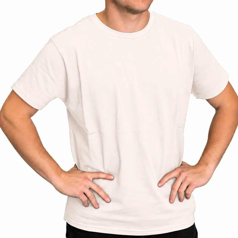 Men's Bone Crew Neck T-Shirt | Premium Cotton