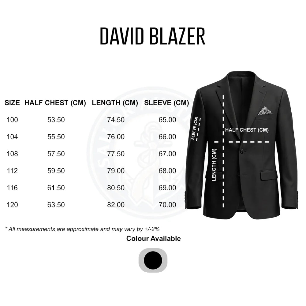 Men's Black 2-Piece Suit Set | David Blazer & Jessie Trousers