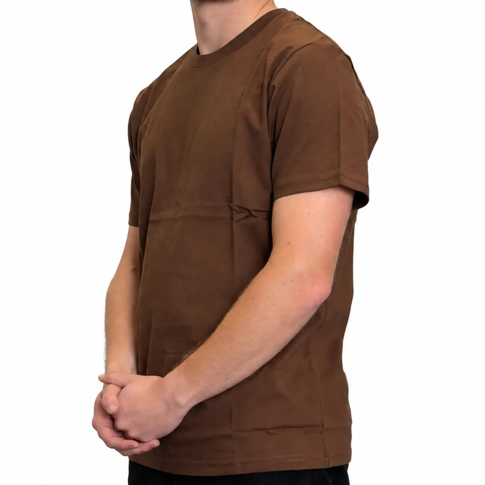 Men's Chocolate Crew Neck T-Shirt | 100% Australian Combed Cotton