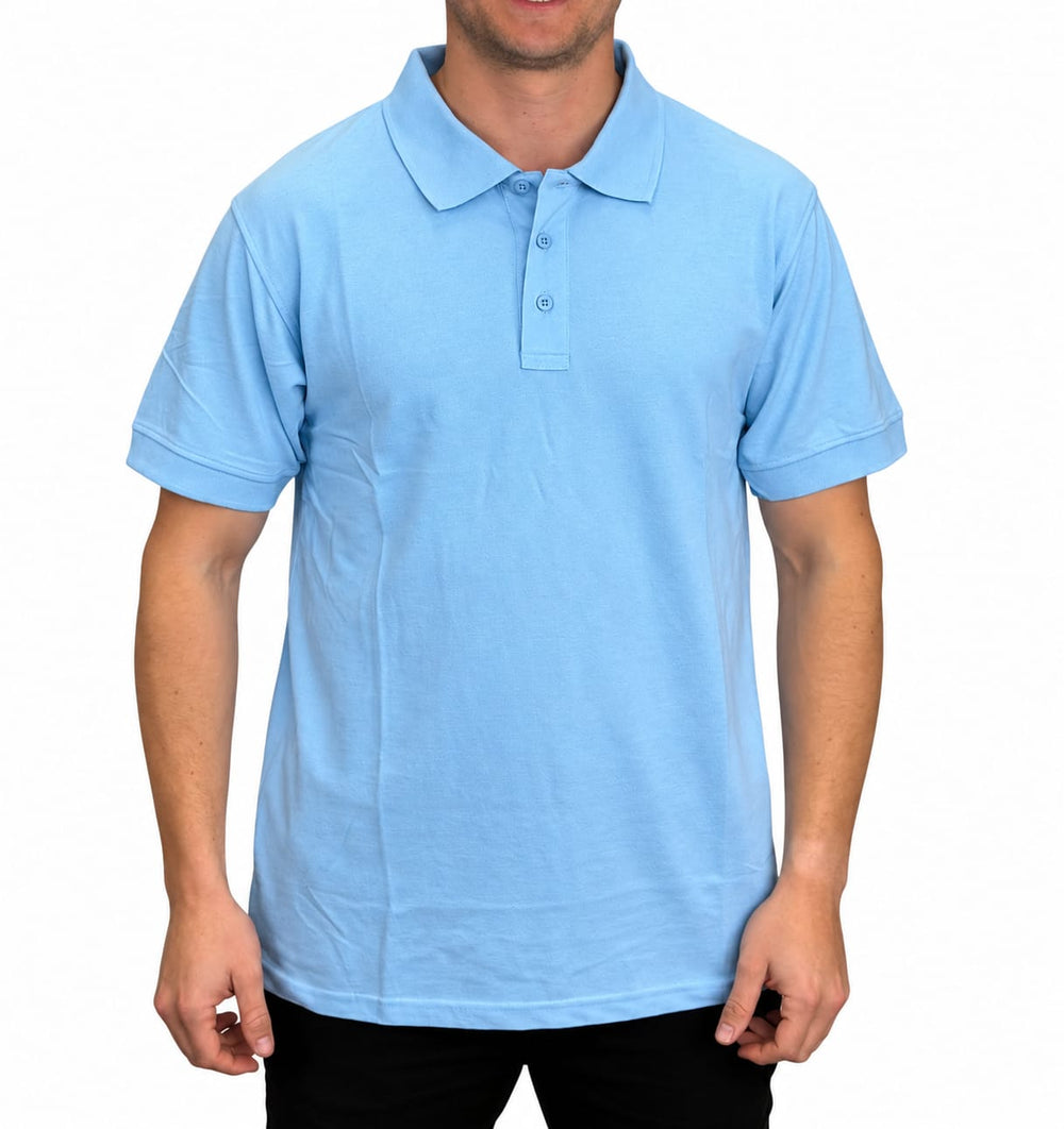 Men's Powder Blue Polo Shirt | 220 GSM Cotton Spandex