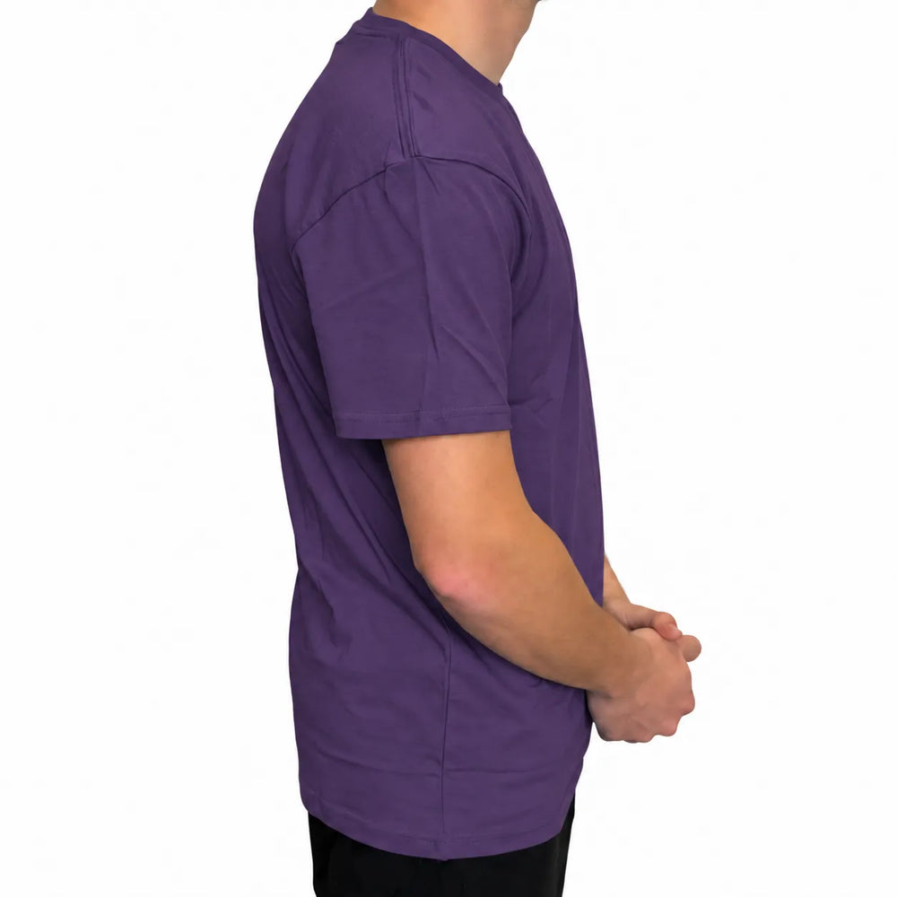 Men's Purple Crew Neck T-Shirt | Premium Cotton