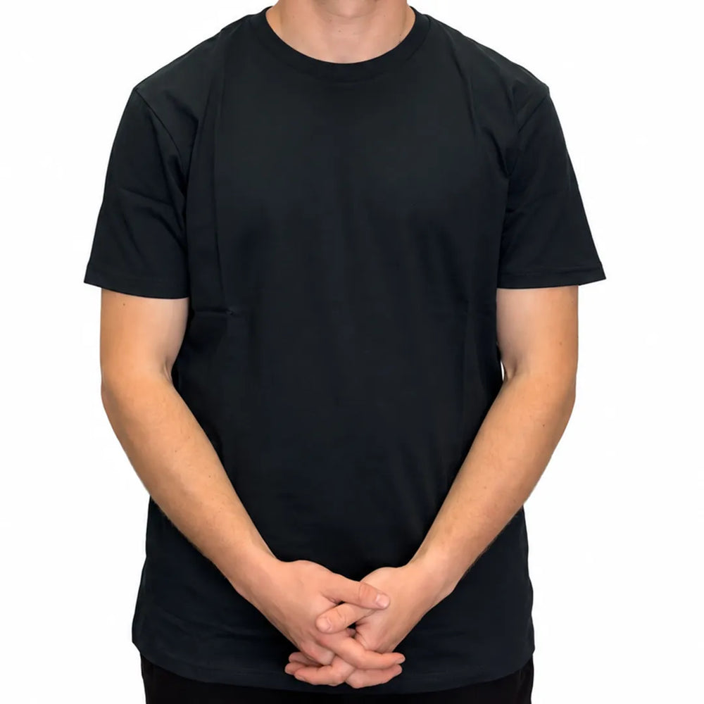 Men's Black Crew Neck T-Shirt | Premium Cotton