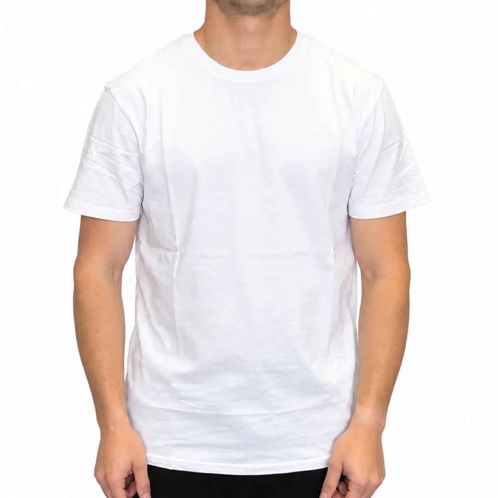 Men's White Crew Neck T-Shirt | Premium Cotton