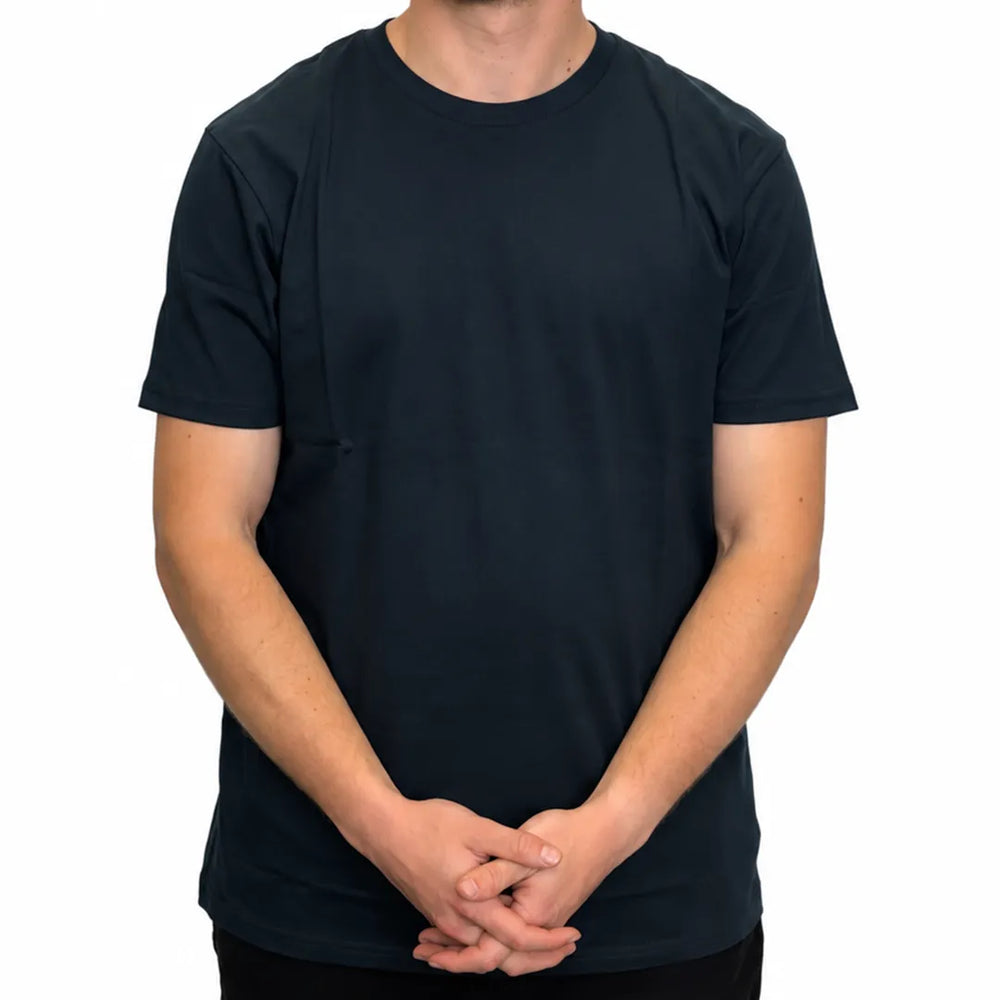 Men's Navy Crew Neck T-Shirt | 100% Australian Combed Cotton