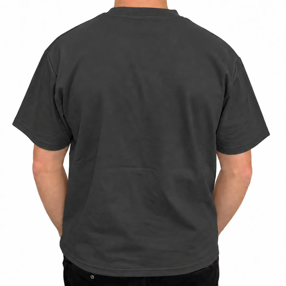 Men's Charcoal Heavyweight Drop Shoulder T-Shirt | 285 GSM