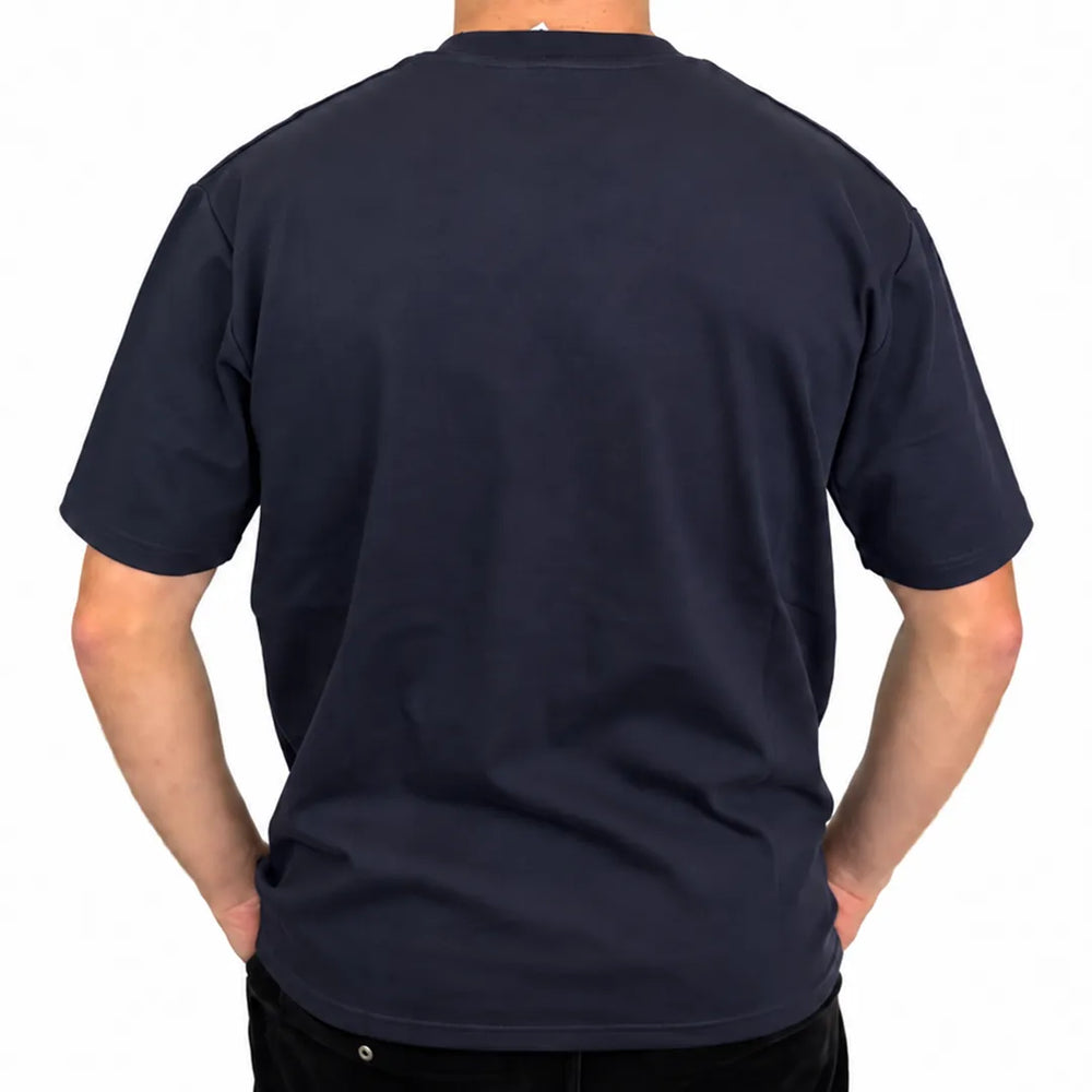 Men's Dark Navy Heavyweight Drop Shoulder T-Shirt | 285 GSM